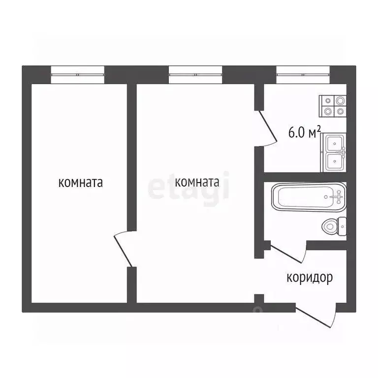 2-к кв. Владимирская область, Муром ул. Лаврентьева, 31 (46.3 м) - Фото 2