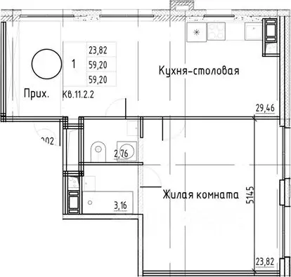 1-к кв. Санкт-Петербург Заставская ул., 30 (55.6 м) - Фото 0