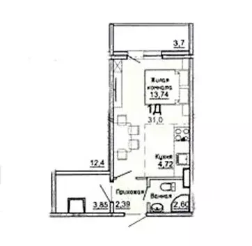 Студия Московская область, Солнечногорск городской округ, Голубое пгт ... - Фото 1