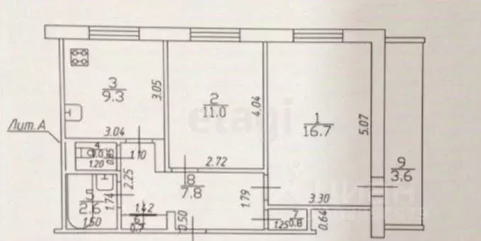 2-к кв. Татарстан, Зеленодольск ул. Комарова, 21 (49.9 м) - Фото 1