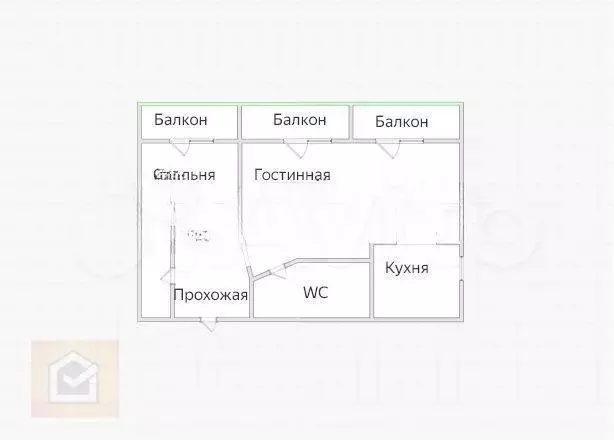 2-к. квартира, 80 м, 2/4 эт. - Фото 0