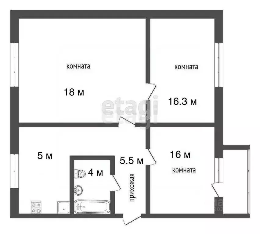 3-к кв. Краснодарский край, Новороссийск ул. Глухова, 6 (64.8 м) - Фото 1