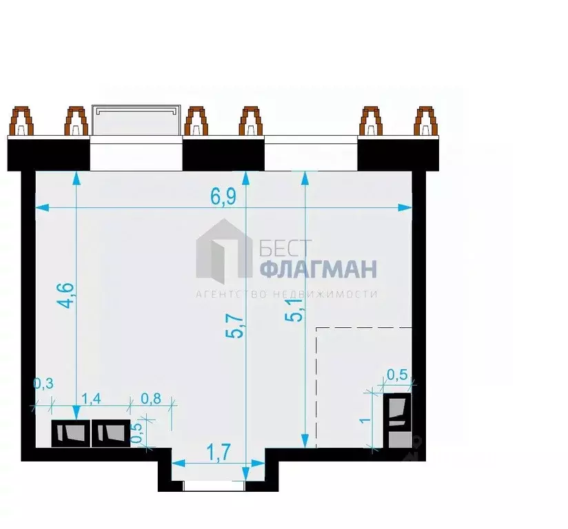 Помещение свободного назначения в Москва Выборгская ул., 18 (36 м) - Фото 2
