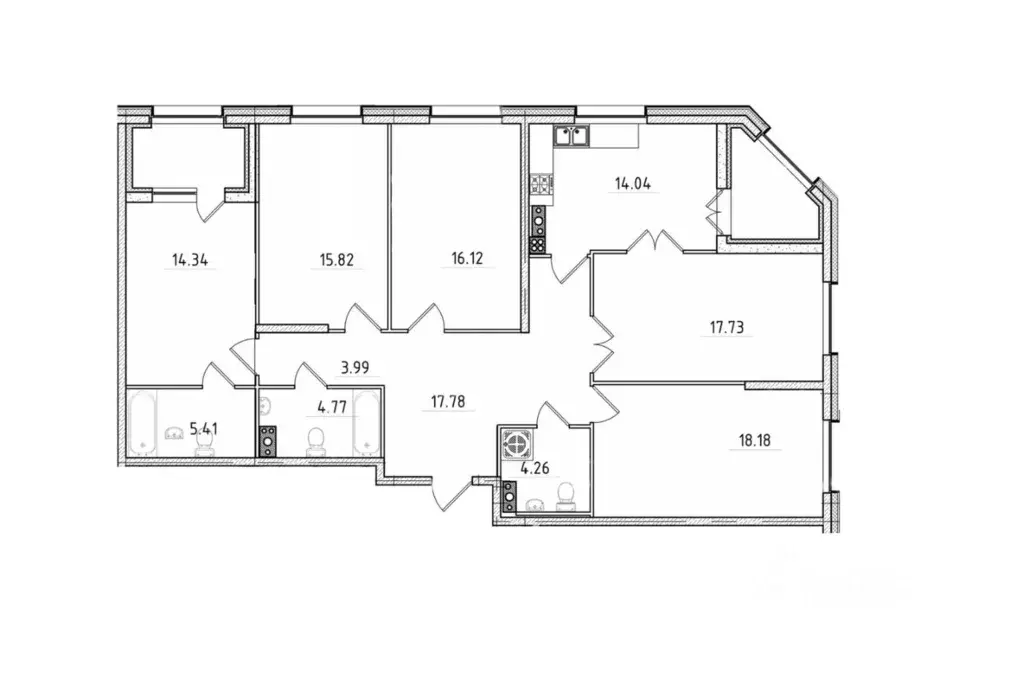 5-к кв. Санкт-Петербург проезд Петровская коса, 6к1 (142.0 м) - Фото 1