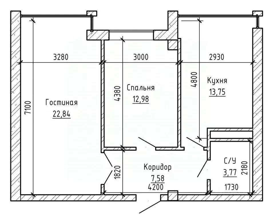 2-к кв. Кабардино-Балкария, Нальчик ул. Тлостанова (62.8 м) - Фото 2