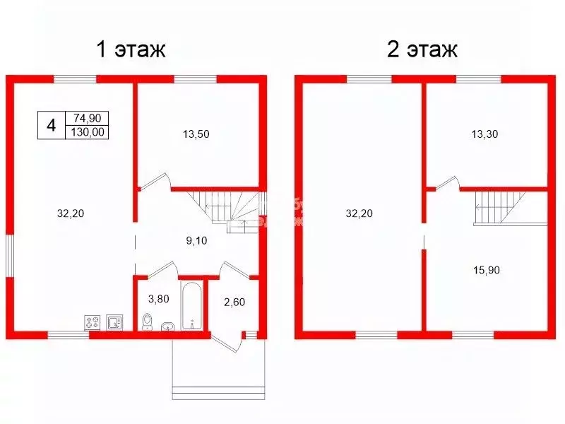 Дом в Санкт-Петербург Электроаппарат СНТ, аллея 2-я, 2с1 (130 м) - Фото 2