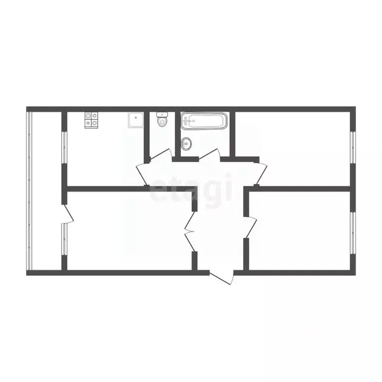 3-к кв. Тульская область, Тула Серебровская ул., 36 (59.9 м) - Фото 2