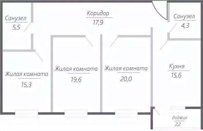 3-к кв. Самарская область, Тольятти ул. Фрунзе, 2В (100.4 м) - Фото 0