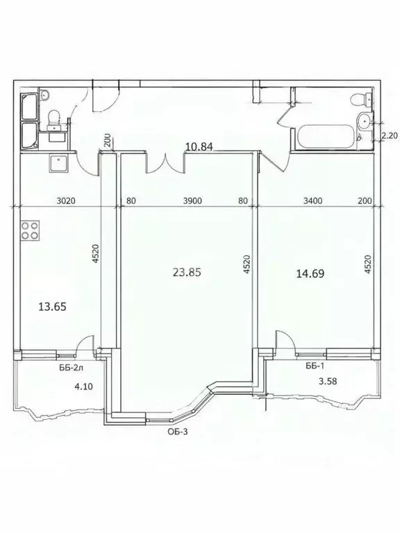 2-к кв. Москва Нагатинская наб., 14К1 (74.0 м) - Фото 2