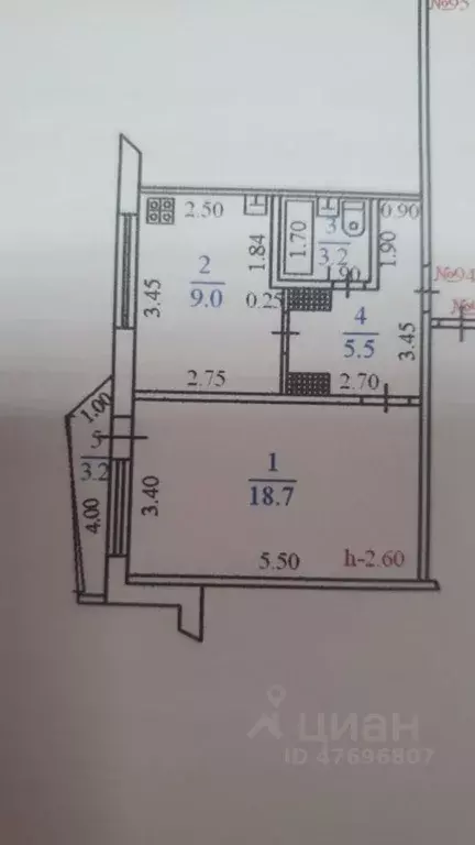 1-к кв. Краснодарский край, Новороссийск ул. Энгельса, 80 (36.4 м) - Фото 1