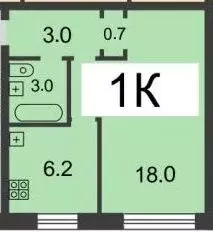 Продаётся 1-к квартира, 30.8 м - Фото 0