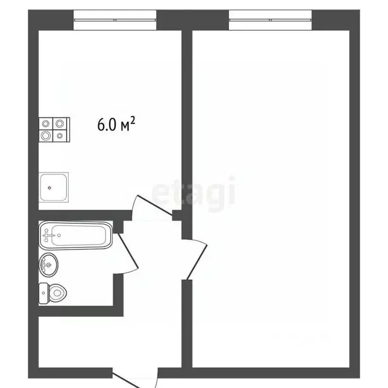 1-к кв. Вологодская область, Харовск ул. Энергетиков, 4А (35.9 м) - Фото 1