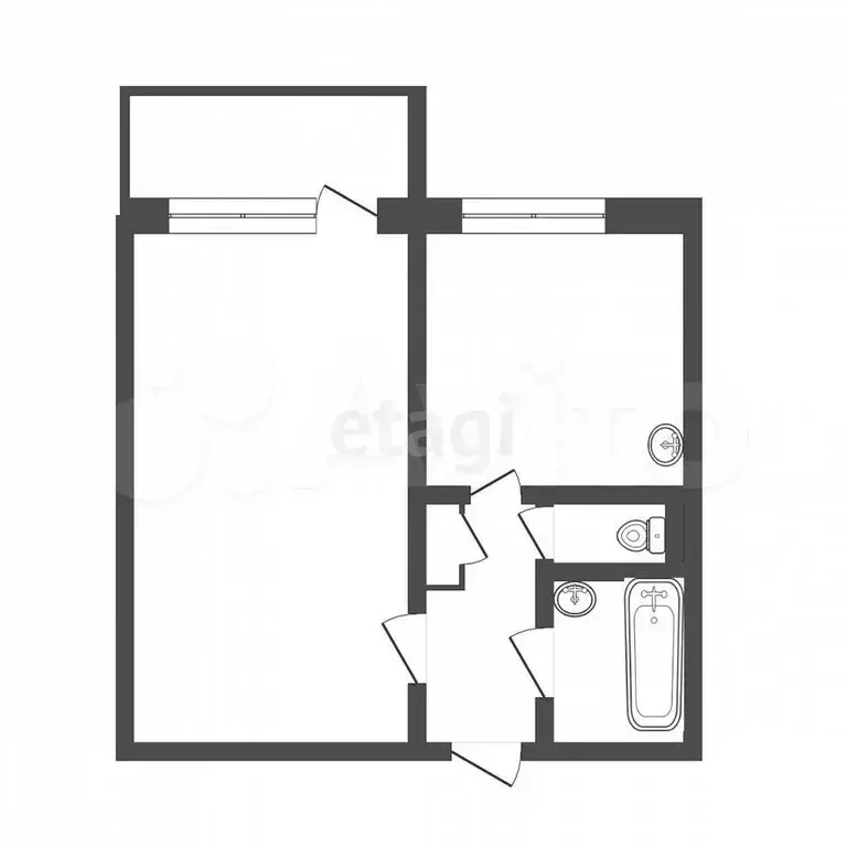 1-к. квартира, 40 м, 7/9 эт. - Фото 0