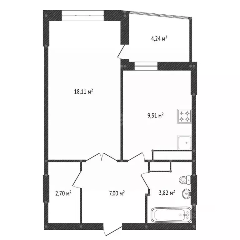 1-к кв. Башкортостан, Уфа ул. Минигали Губайдуллина, 10 (40.0 м) - Фото 1