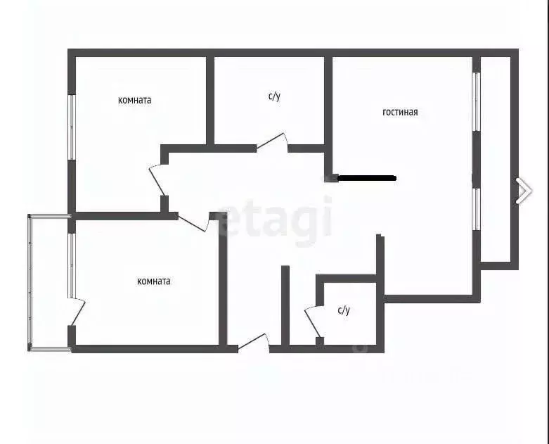 3-к кв. Бурятия, Улан-Удэ ул. Шаляпина, 5А (69.3 м) - Фото 1