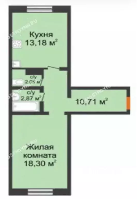 1-к кв. Нижегородская область, Нижний Новгород просп. ... - Фото 2