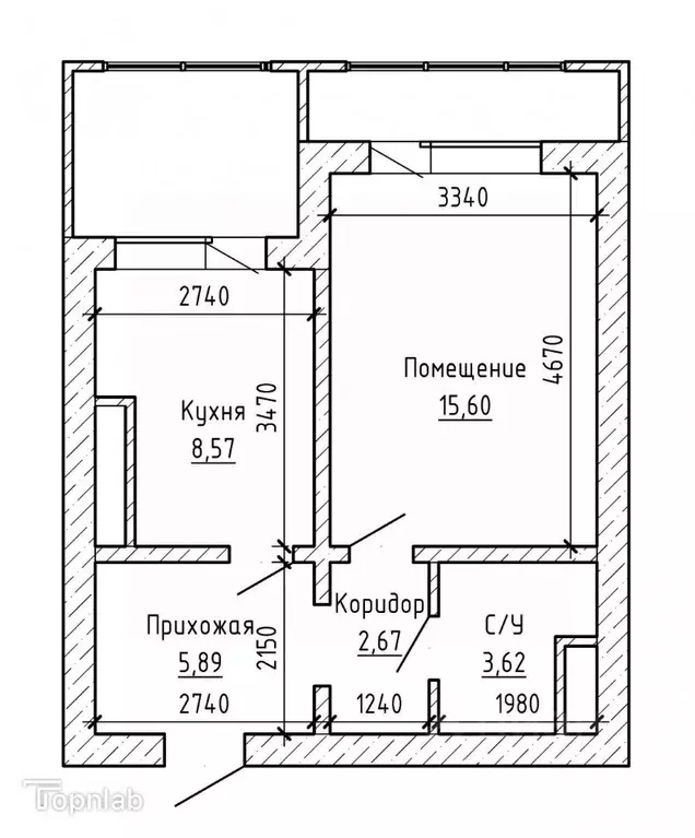 1-к кв. Кабардино-Балкария, Нальчик Московская ул. (40.8 м) - Фото 2