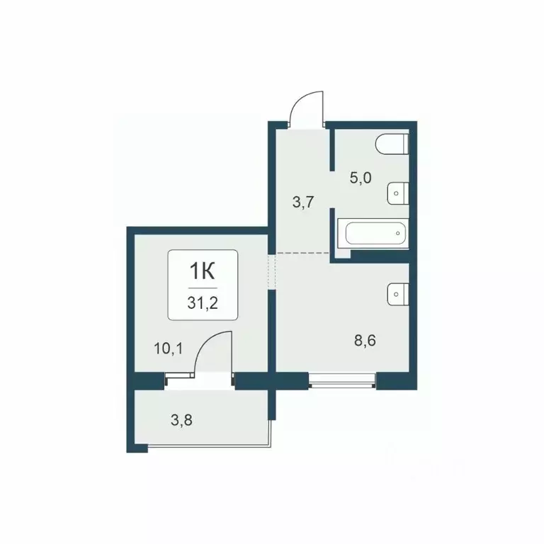 Студия Новосибирская область, Новосибирск ул. Сибиряков-Гвардейцев, ... - Фото 1