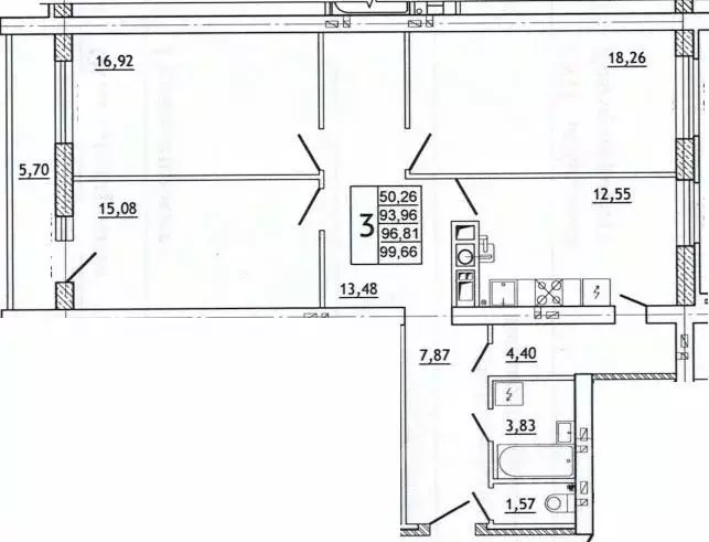 3-к кв. Смоленская область, Смоленск ул. Нахимова, 23А (99.8 м) - Фото 0