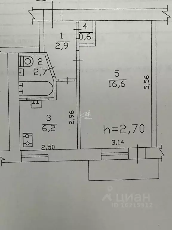 1-к кв. Севастополь ул. Дмитрия Ульянова, 18 (29.0 м) - Фото 2