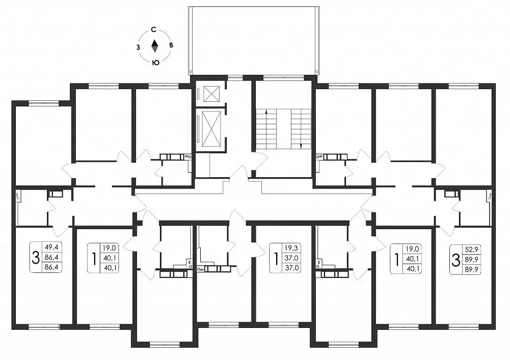 3-к кв. Воронежская область, Воронеж ул. Загоровского, 5/3 (89.9 м) - Фото 1