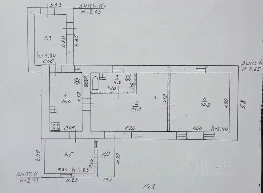 Дом в Липецкая область, Задонский муниципальный округ, д. Нечаево ул. ... - Фото 2