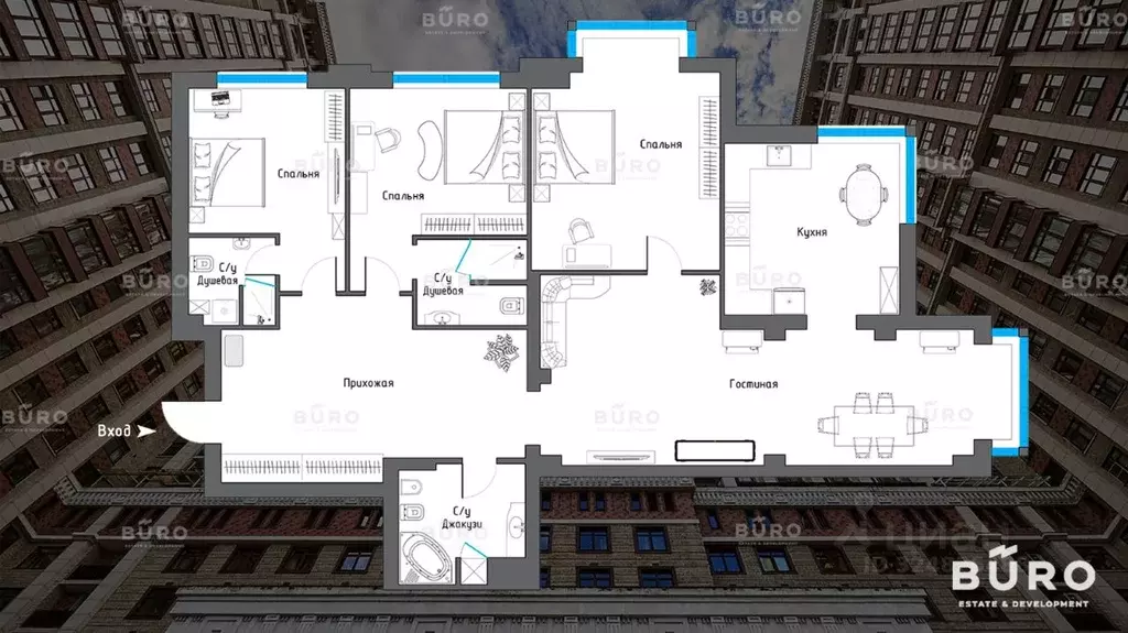 4-к кв. Москва Чапаевский пер., 3 (200.0 м) - Фото 2