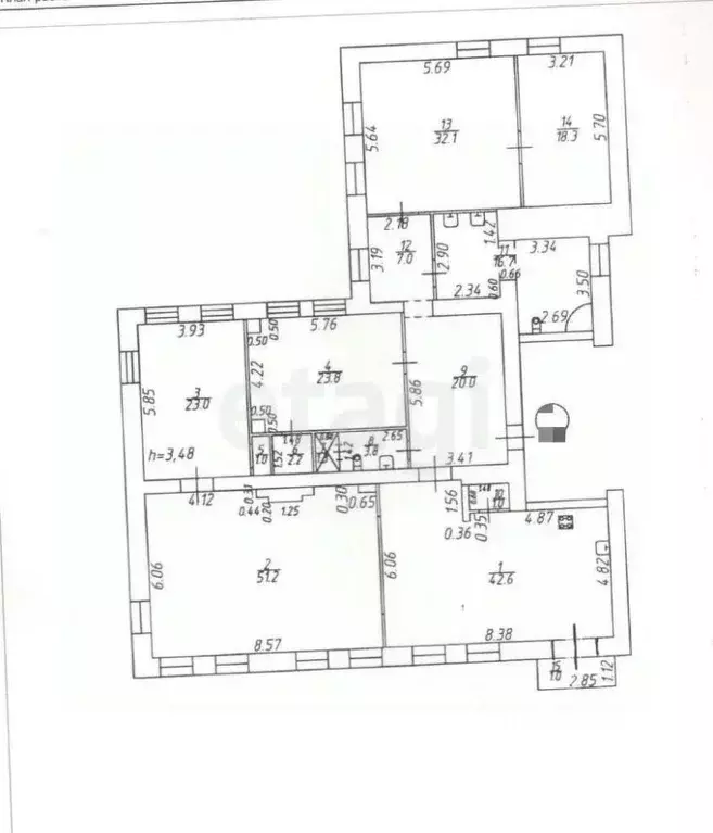 5-к кв. Татарстан, Казань ул. Гоголя, 25 (244.0 м) - Фото 2