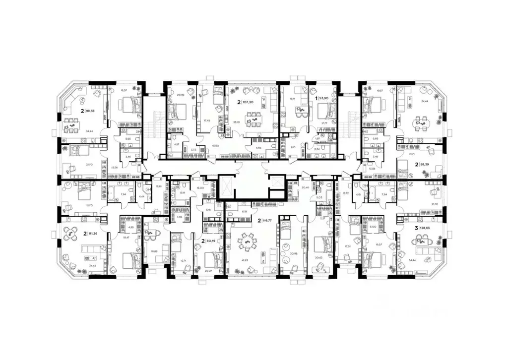 2-к кв. Пензенская область, Заречный Братская ул., 8 (80.19 м) - Фото 1