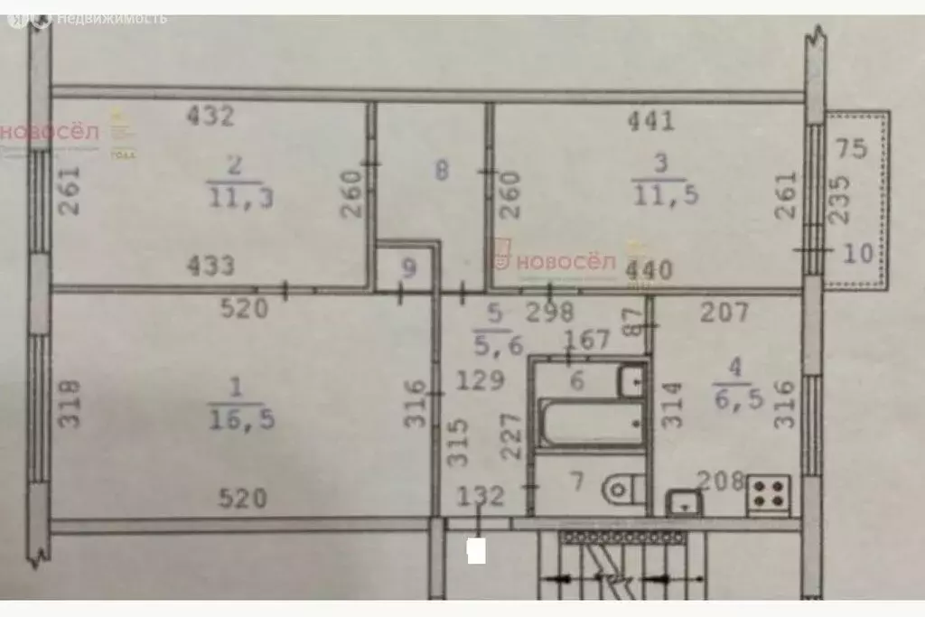 3-комнатная квартира: Екатеринбург, улица Бородина, 3 (59 м) - Фото 0