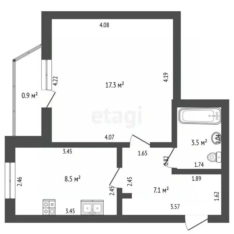 1-к кв. Мордовия, Саранск ул. Девятаева, 2 (37.0 м) - Фото 1