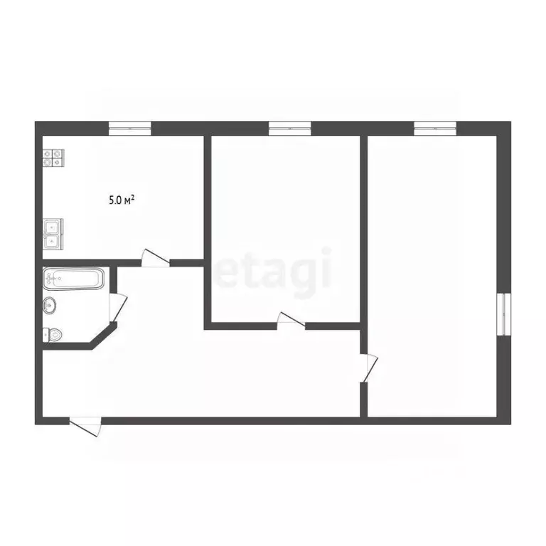 2-к кв. Тюменская область, Тюмень Текстильная ул., 5 (42.5 м) - Фото 1