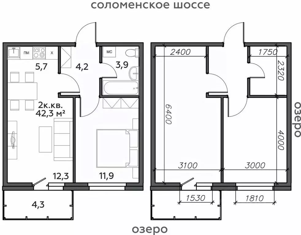2-к кв. Карелия, Петрозаводск Район Северная промзона, Вороний Наволок ... - Фото 0