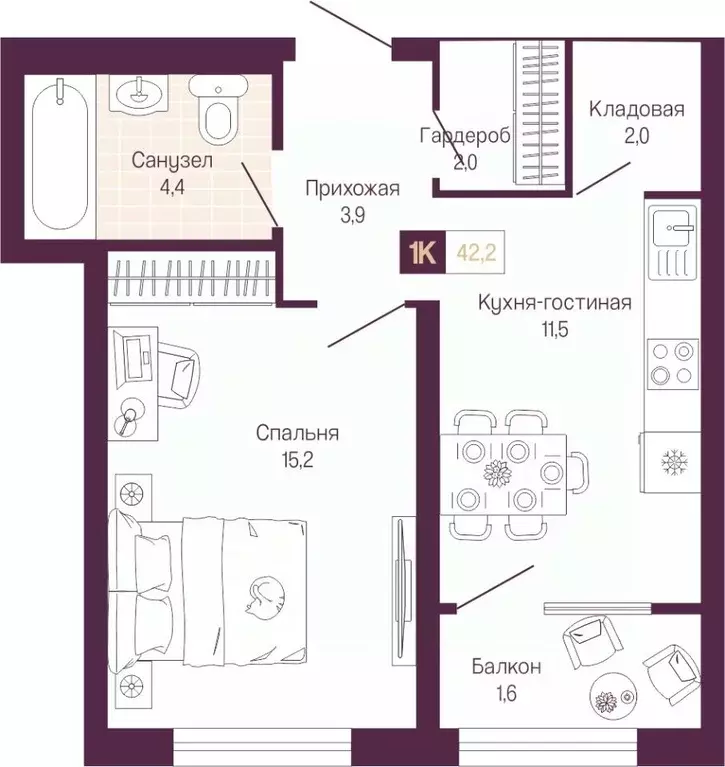 1-к кв. Нижегородская область, Нижний Новгород ул. Тургенева (40.6 м) - Фото 1