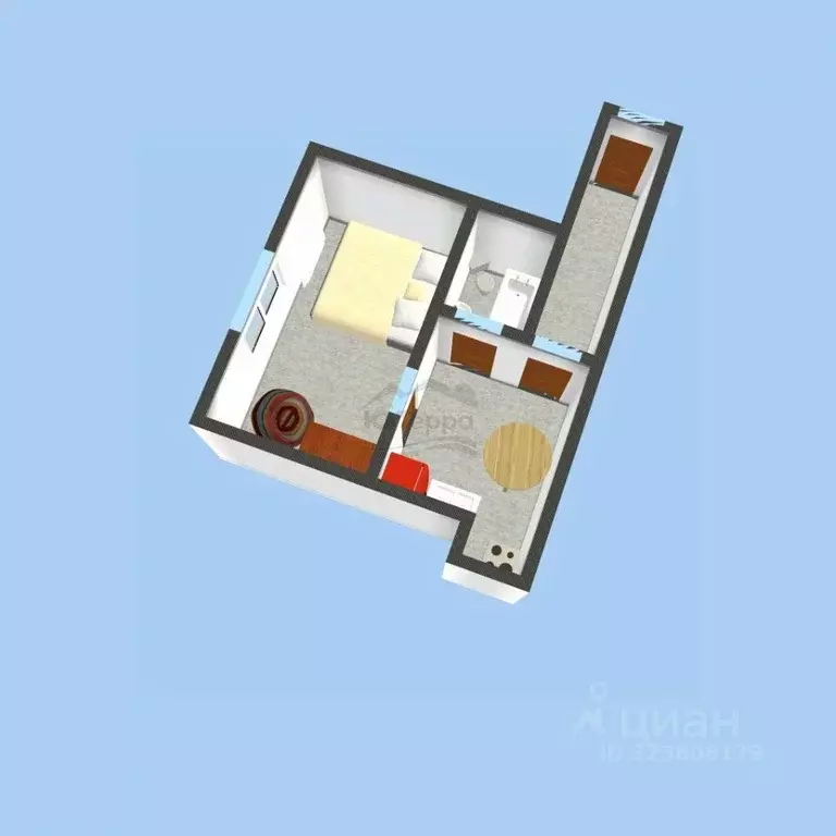 1-к кв. Краснодарский край, Новороссийск Прямая ул., 33 (26.9 м) - Фото 2