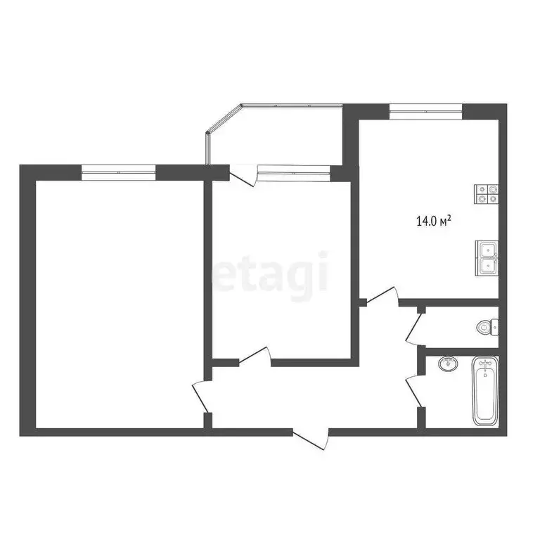 2-комнатная квартира: Тюмень, Широтная улица, 83 (61 м) - Фото 0