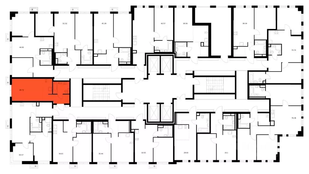 Студия Москва проезд Проектируемый № 990 (28.72 м) - Фото 2