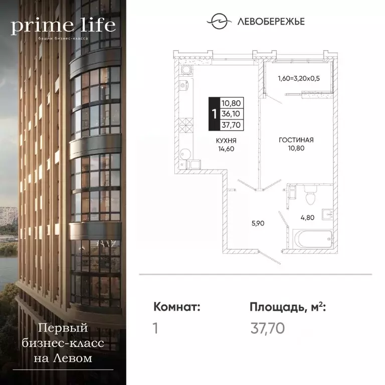 1-к кв. Ростовская область, Ростов-на-Дону Левобережье жилой комплекс ... - Фото 0