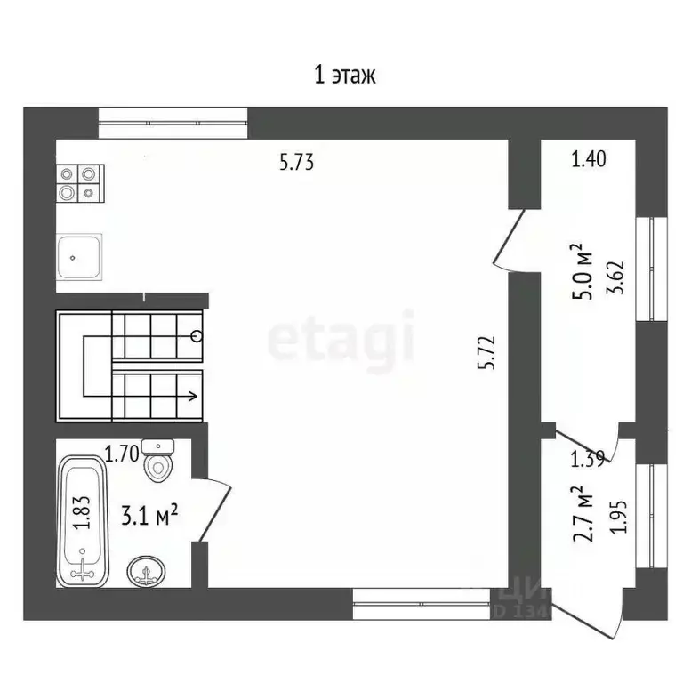 Дом в Ханты-Мансийский АО, Ханты-Мансийск ул. Гагарина, 56 (73 м) - Фото 1