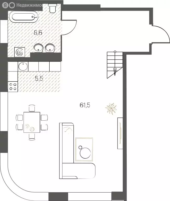 Квартира-студия: Тюмень, Первомайская улица, 8 (143.3 м) - Фото 0