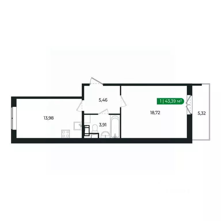 1-к кв. Ленинградская область, Сертолово Всеволожский район, ... - Фото 2