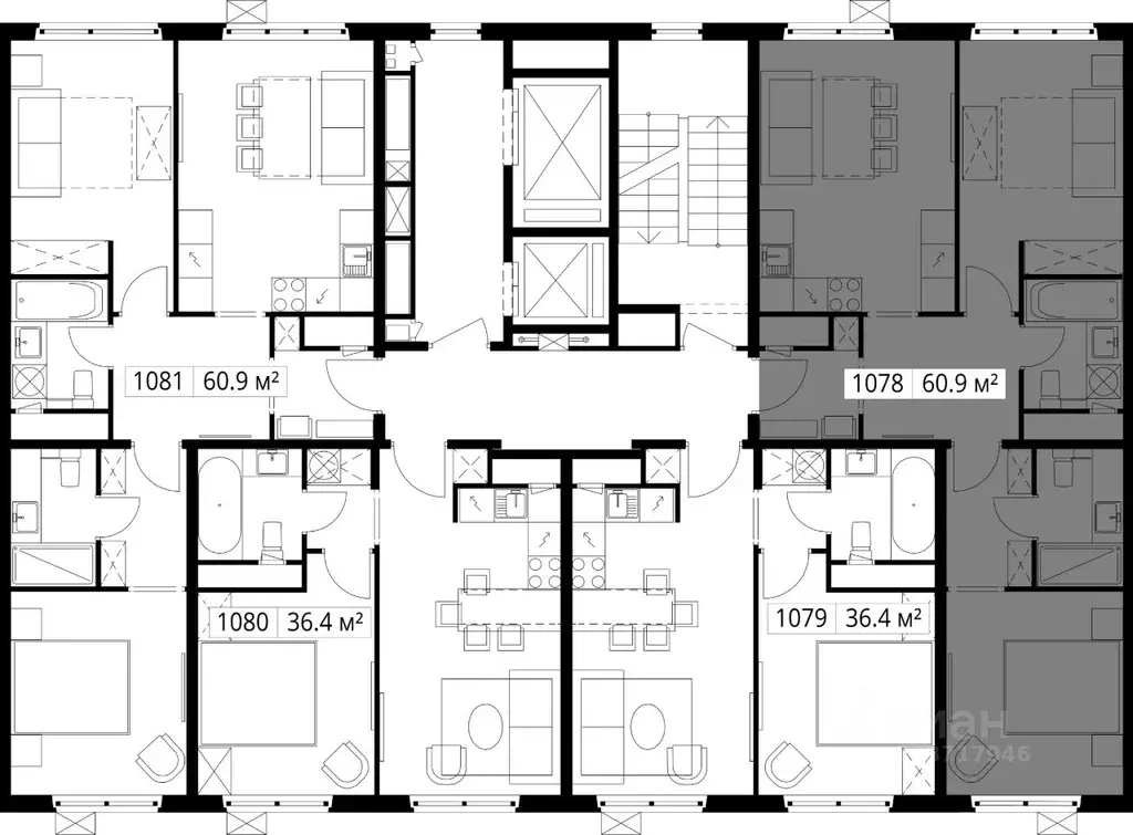 2-к кв. Московская область, Ленинский городской округ, д. Сапроново, ... - Фото 2