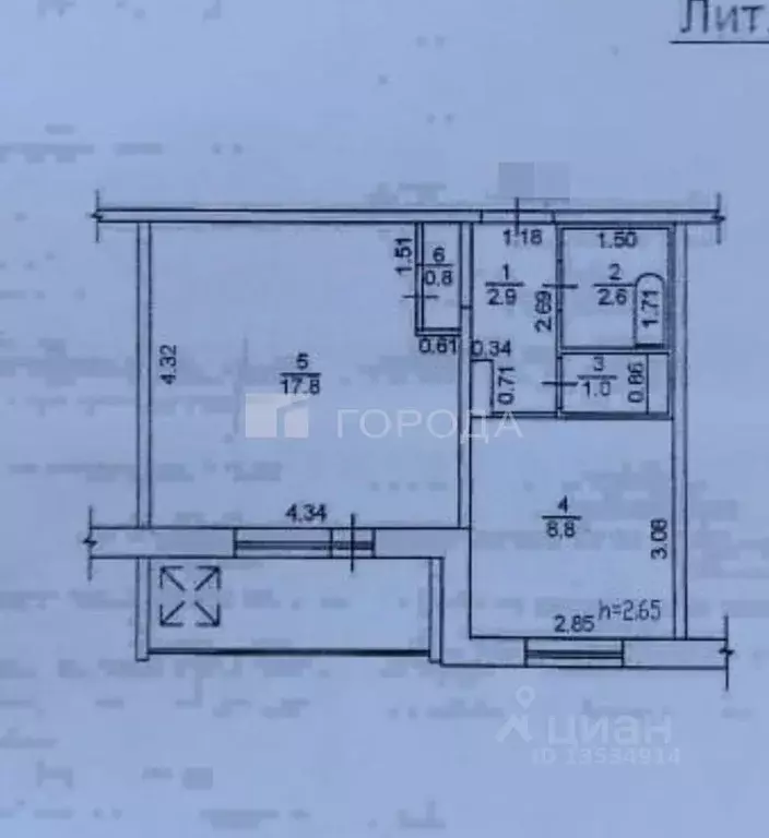 1-к кв. Алтайский край, Барнаул ул. Сергея Семенова, 15 (33.9 м) - Фото 1