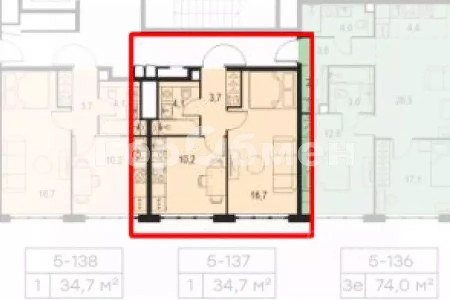 1-к кв. Москва Южнопортовая ул., 26к2 (35.0 м) - Фото 1