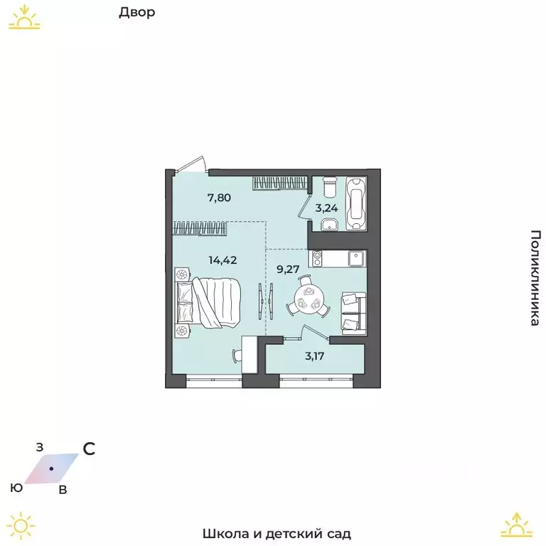 1-к кв. Иркутская область, Иркутский муниципальный округ, Маркова рп, ... - Фото 1