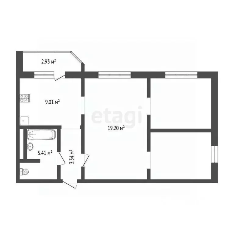 3-к кв. Тюменская область, Тюмень ул. Павла Шарова, 5 (56.1 м) - Фото 2