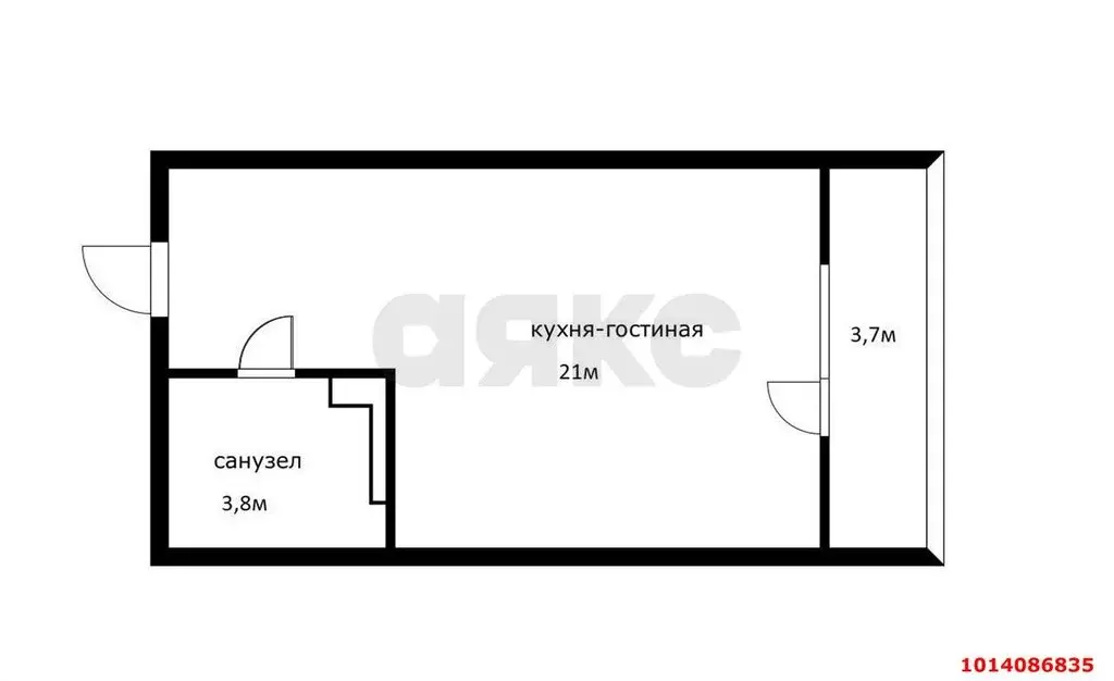 Квартира-студия: Краснодар, улица Григория Булгакова, 8к1 (28.4 м) - Фото 0