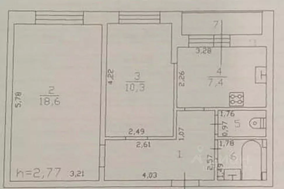 2-к кв. Ленинградская область, Мурино Всеволожский район, аллея ... - Фото 2
