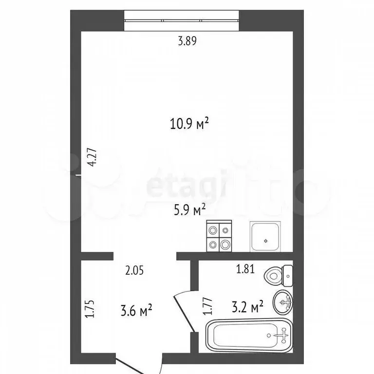 Квартира-студия, 23,6 м, 13/24 эт. - Фото 0