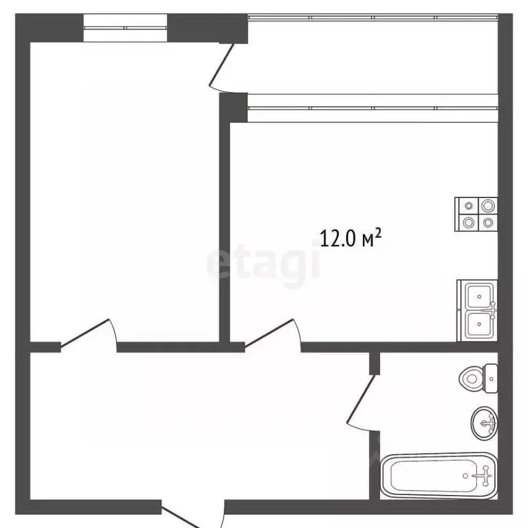 1-к кв. Вологодская область, Вологда Ленинградская ул., 113А (39.4 м) - Фото 2